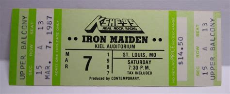 Iron Maiden Setlist at Kiel Auditorium, St. Louis.